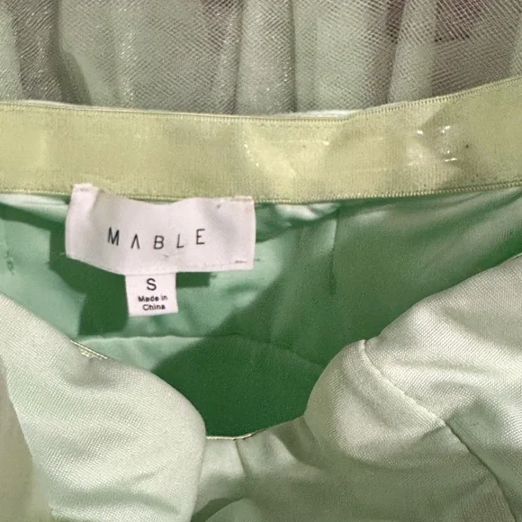 Mable Apple Green Ruffle Strapless Dress - Picture 3 of 6